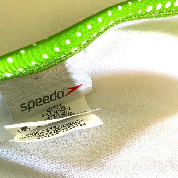 SPEEDO lime green polkadot bikini halter top-various - Picture 6 of 7